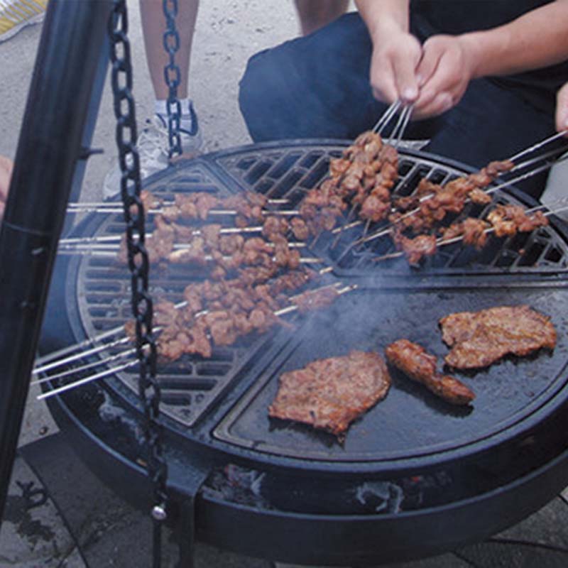 Outdoor Campfire Cooking Tripod Grill Grate Stand Camping Fire Pit