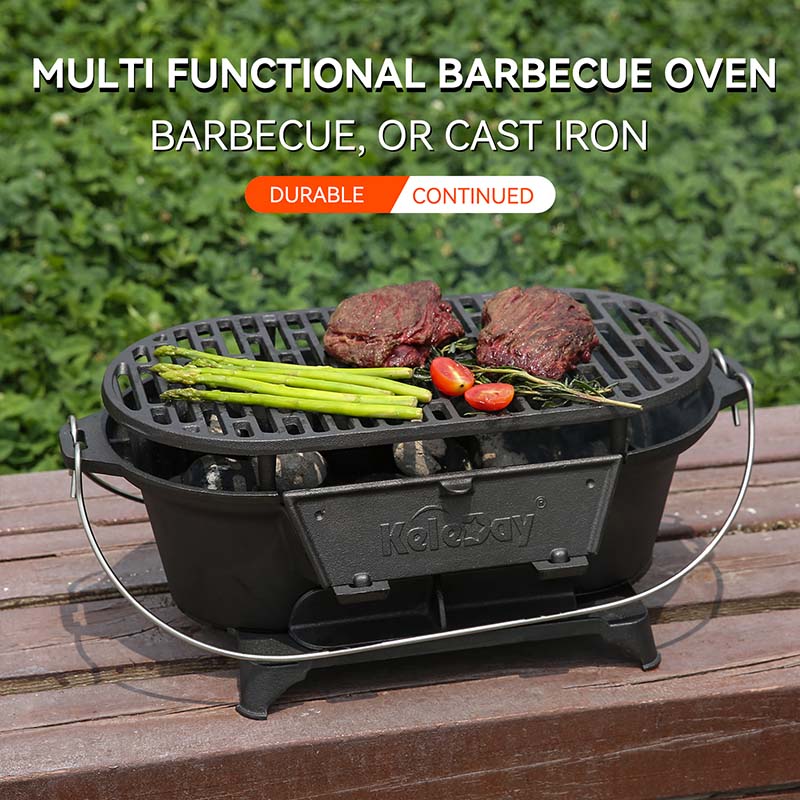 cast iron charcoal grill