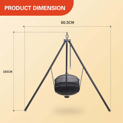 Outdoor Campfire Cooking Tripod Grill Grate Stand Camping Fire Pit