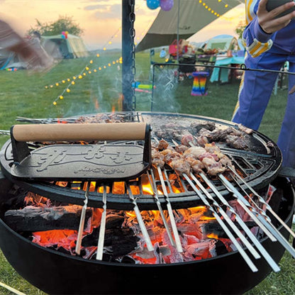 Outdoor Campfire Cooking Tripod Grill Grate Stand Camping Fire Pit